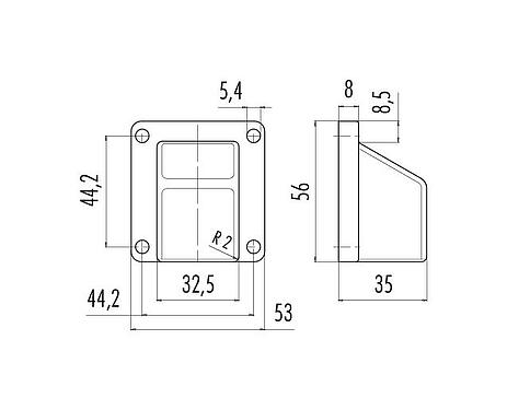 Scale drawing Bulkhead housing
