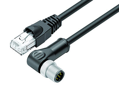 Tecnología de automatización - sensores y actuadores--Cable de conexión conector macho en ángulo - conector RJ45_VL_RJ45_77-9753_WS-77-3527-64708_black
