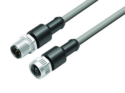 Automation Technology - Sensors and Actuators--Connecting cable male cable connector - female cable connector_VL_KSM12-77-3429_KDM12-3430-20004_grey