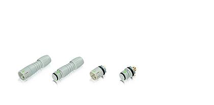 Snap-in IP67 subminiature connectors for medical applications