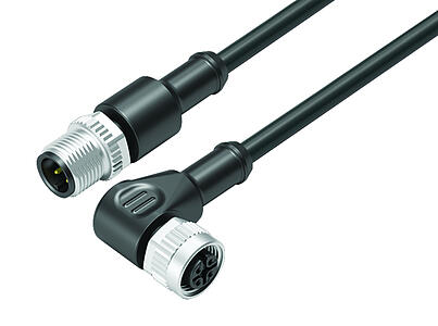 Automation Technology - Sensors and Actuators--Connecting cable male cable connector - female angled connector_VL_KSM12-77-3429_WDM12-3434-30004_black
