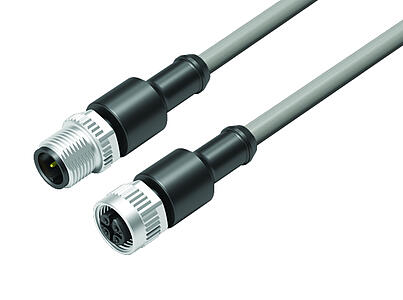 Automation Technology - Sensors and Actuators--Connecting cable male cable connector - female cable connector_VL_KSM12-77-3429_KDM12-3430-20003_grey