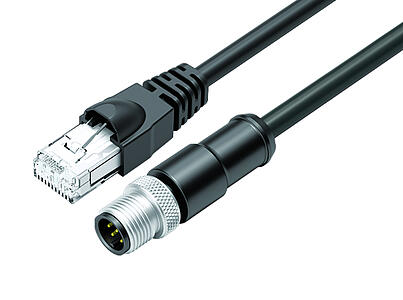 Tecnología de automatización - sensores y actuadores--Cable de conexión conector de cable macho - conector RJ45_VL_RJ45_77-9753_KS-77-3529-64708_black