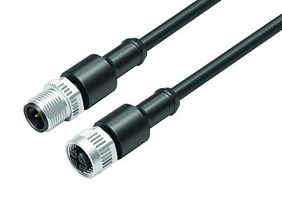 Automation Technology - Sensors and Actuators--Connecting cable male cable connector - female cable connector_VL_KSM12-77-3429_KDM12-3430-30003_black
