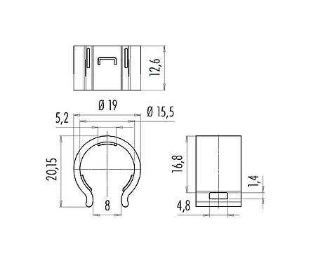 Dibujo a escala Clip de seguridad