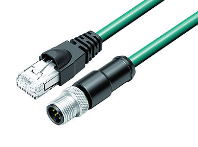 Tecnología de automatización - sensores y actuadores--Cable de conexión conector de cable macho - conector RJ45_VL_RJ45_77-9753_KS-77-3529-34708_blgr