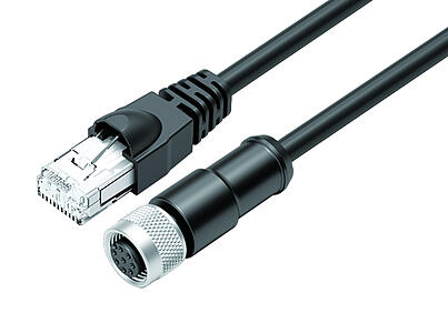 Tecnología de automatización - sensores y actuadores--Cable de conexión conector de cable hembra - conector RJ45_VL_RJ45_77-9753_KD-77-3530-64708_black