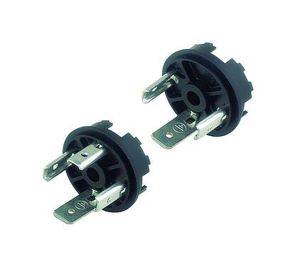 Illustration 43 1707 000 04 - Male power connector, Contacts: 3+PE, unshielded, solder, IP40 without seal, VDE, ESTI+