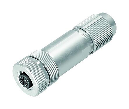 Illustration M12 Connecteur femelle, Contacts: 4, 5,0-8,0 mm, blindable, pince à visser, IP67, UL 2238, ressort à iris