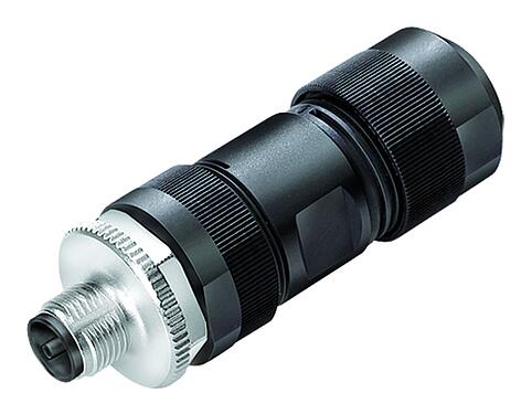 Ilustración M12 Conector de cable macho, Número de contactos: 4+PE, 8,0-13,0 mm, sin blindaje, tornillo extraíble, IP67, UL 2237 en preparación, con conexión de PE