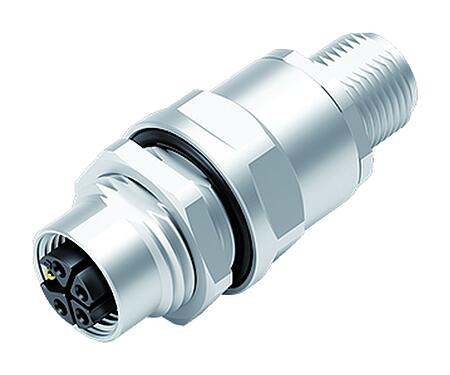 Ilustración M12 Casquillo del armario de distribución, Número de contactos: 4+PE, blindado, enchufable, IP67, UL 2238, M12x1,0, Montaje en pared