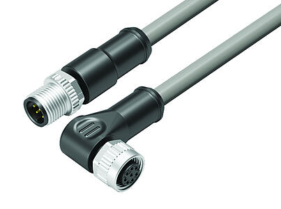 Tecnología de automatización - sensores y actuadores--Cable de conexión conector de cable macho - conector de cable hembra_VL_KSM12-77-3429_WDM12-3434-20708_grey